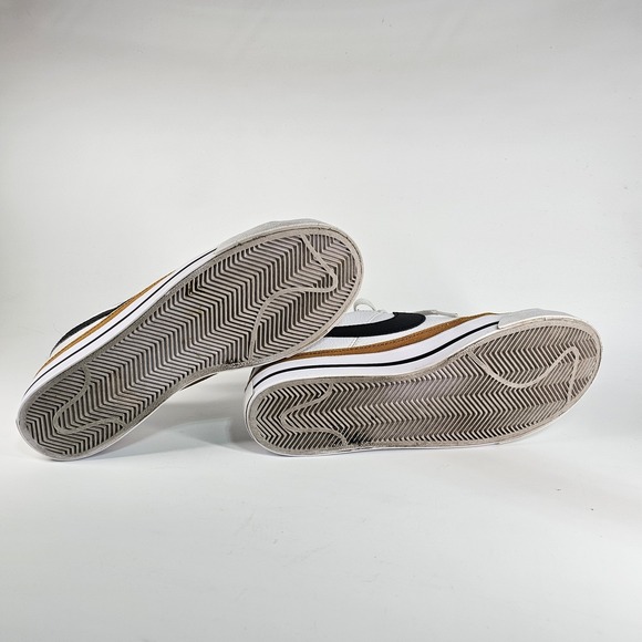 Nike Court Legacy Next Nature Shoes Womens 8 White Black Gold Casual Sneakers - Picture 10 of 10